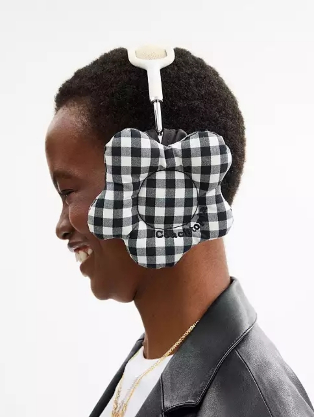 *NWT* COACHTOPIA Coach Loop Flower Headphone Covers, Color - Gingham
